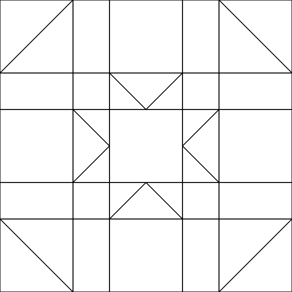 Pattern 54, Army Star barn quilt pattern thumbnail